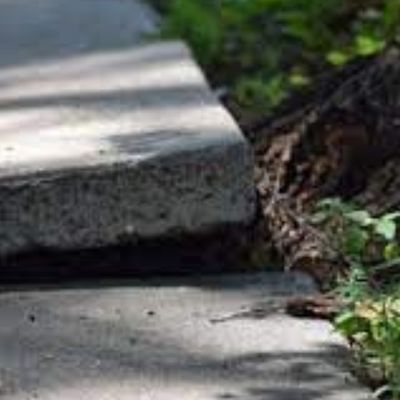 A broken pavement